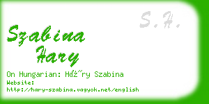 szabina hary business card